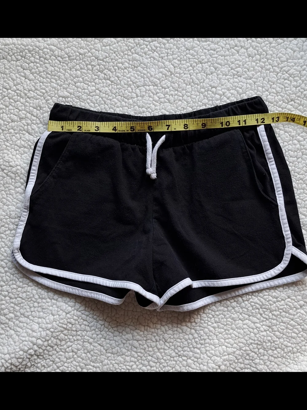 Old Navy Black Athletic Girl's Shorts with White Trim - Casual Sport Style